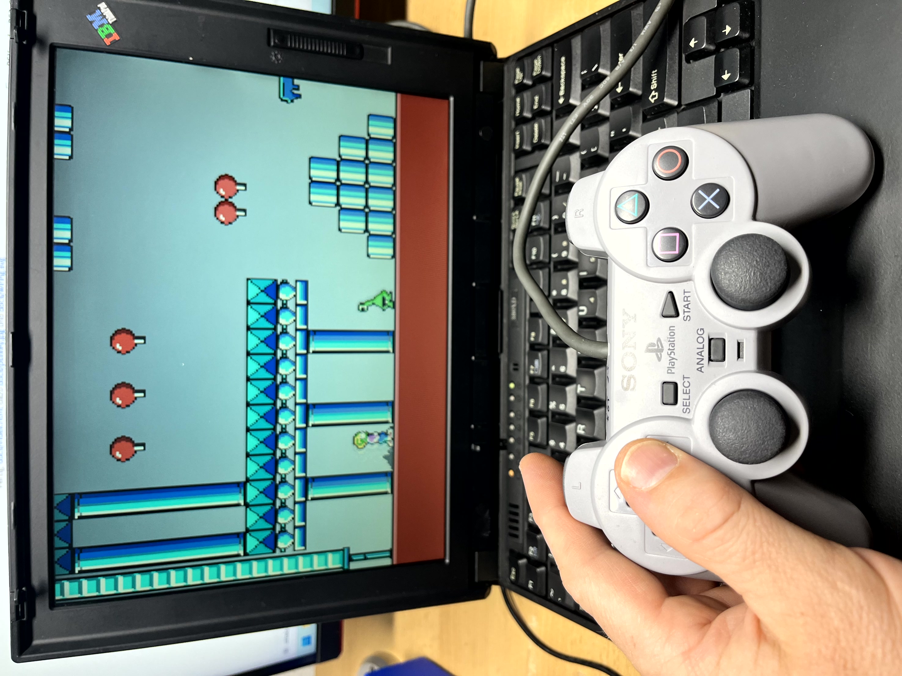 Commander Keen played with a PSX pad
